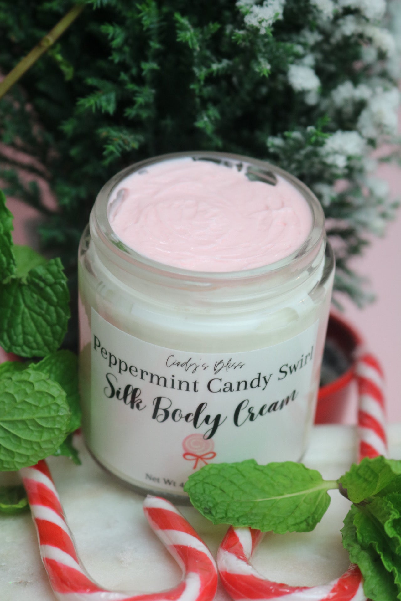 Peppermint Candy Swirl Silky Body Cream