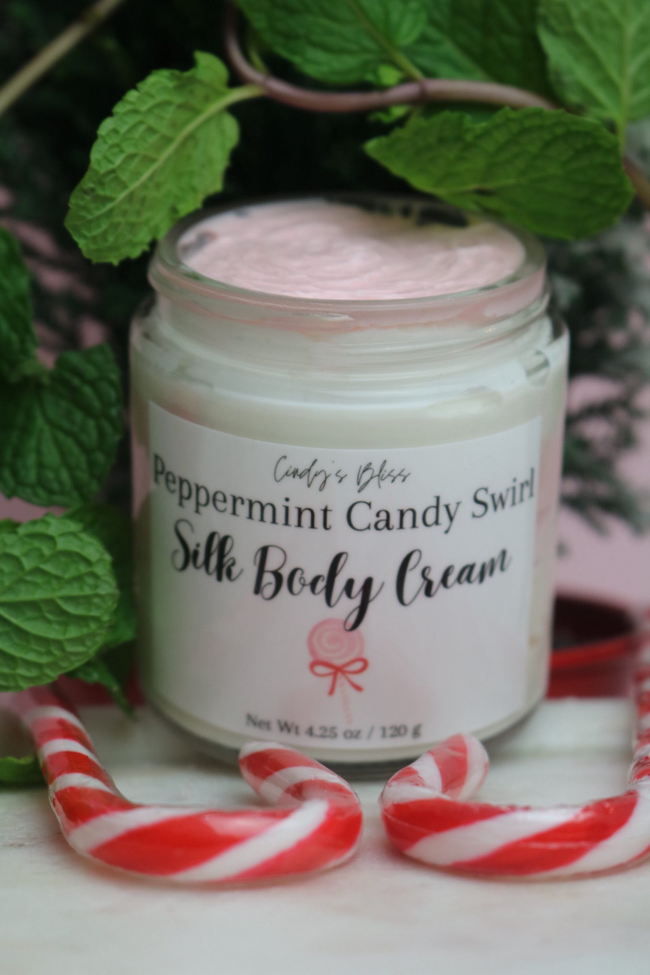 Peppermint Candy Swirl Silky Body Cream