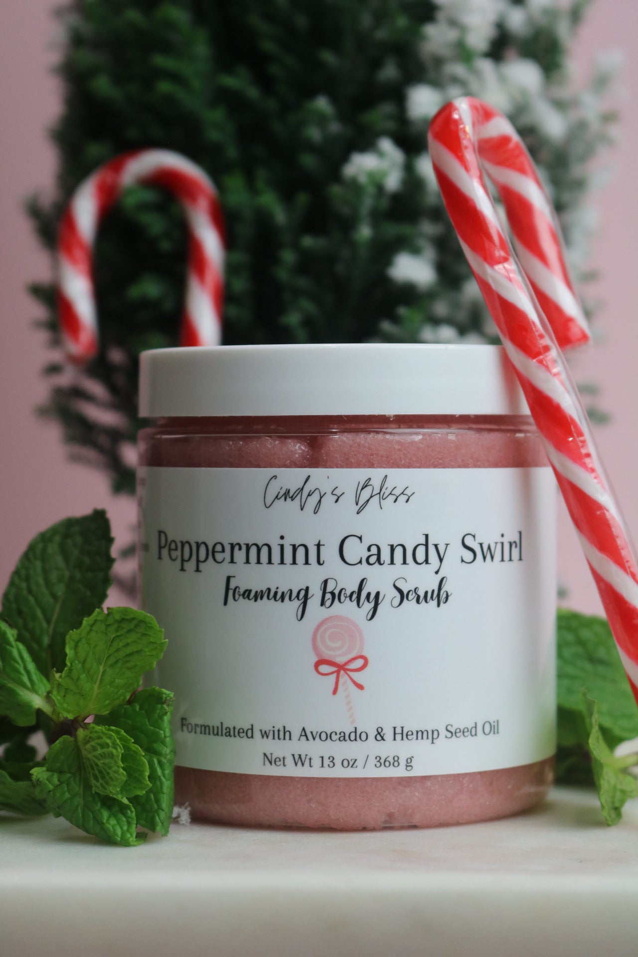 Peppermint Candy Swirl Body Scrub
