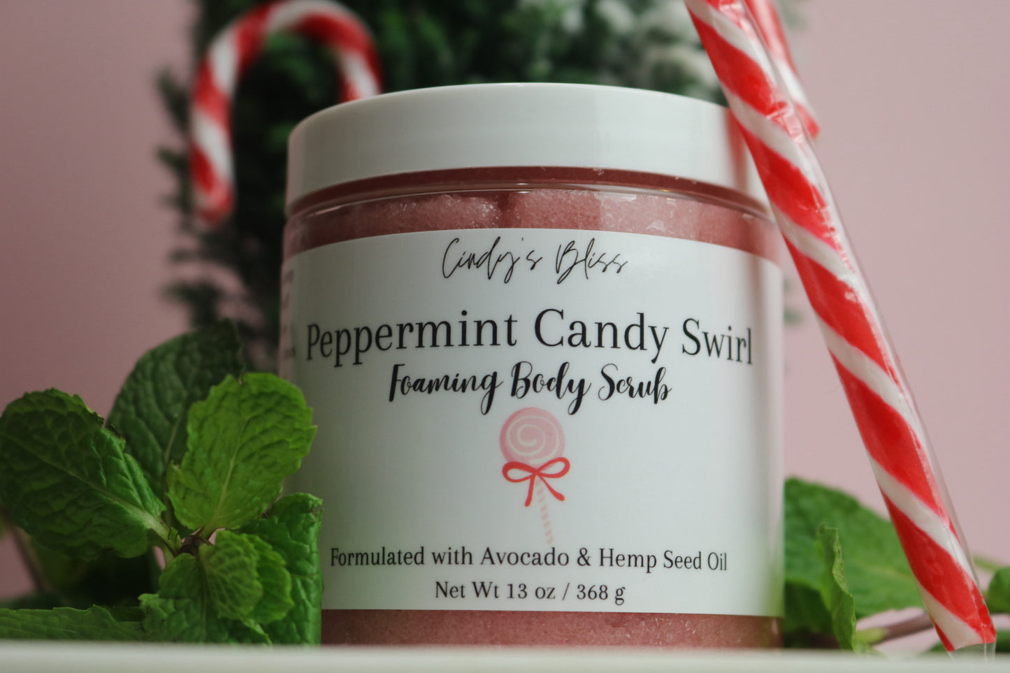 Peppermint Candy Swirl Body Scrub