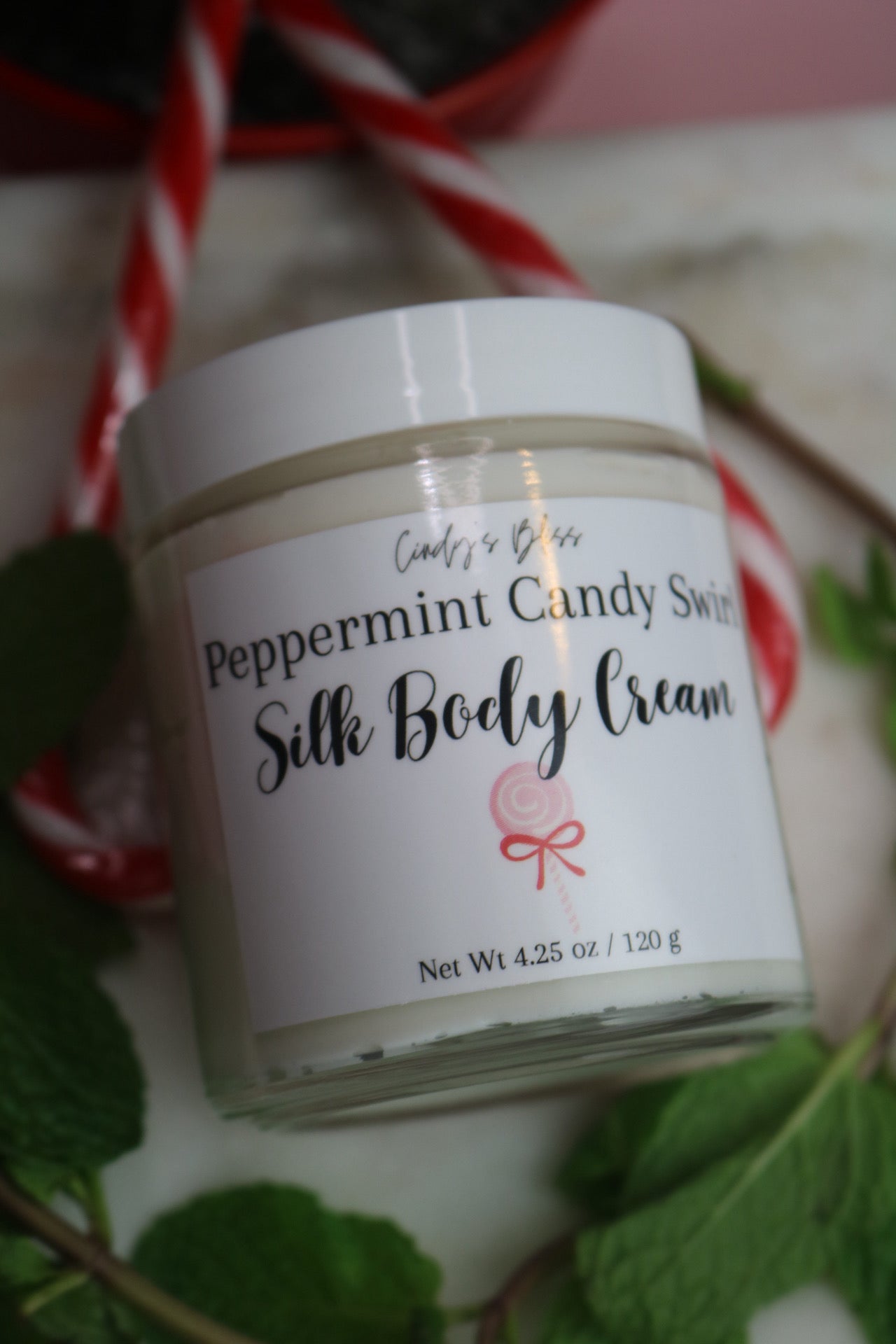 Peppermint Candy Swirl Silky Body Cream